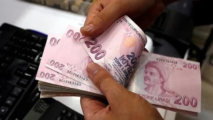 Türk lirası banknotlarını sayan eller
