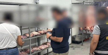 Gıda güvenliği operasyonunda bir iş yerinde yapılan denetim