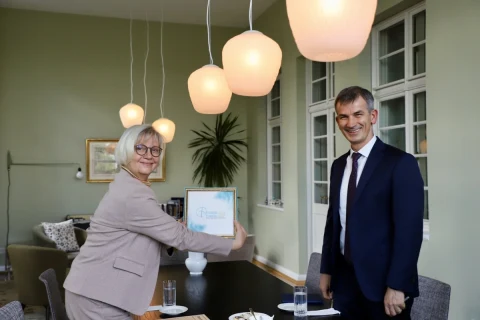 Almanya’nın Ankara Büyükelçisi Sibylle Katharina Sorg ve TÜREB Başkanı İbrahim Erden bir araya geldi.