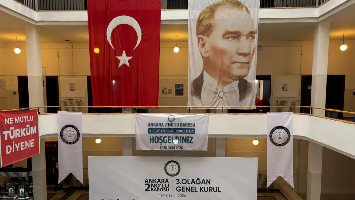 Ankara 2 No’lu Barosu 3. Olağan Genel Kurulu için hazırlanan salon