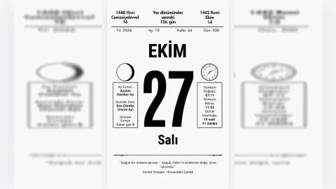 27 Ekim takviminde Türksat 3A, Çıkrıkçılar Yokuşu ve Cebeci Çayırı
