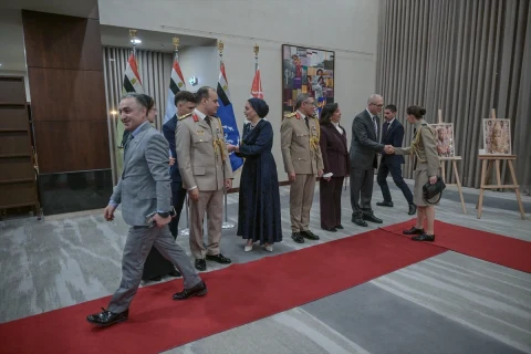 Ankara’daki resepsiyonda Mısırlı askeri yetkililer ve davetliler