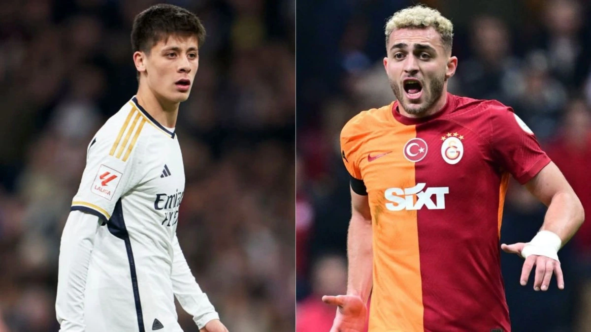 Arda Güler ve Kerem Aktürkoğlu futbol formalarıyla yan yana