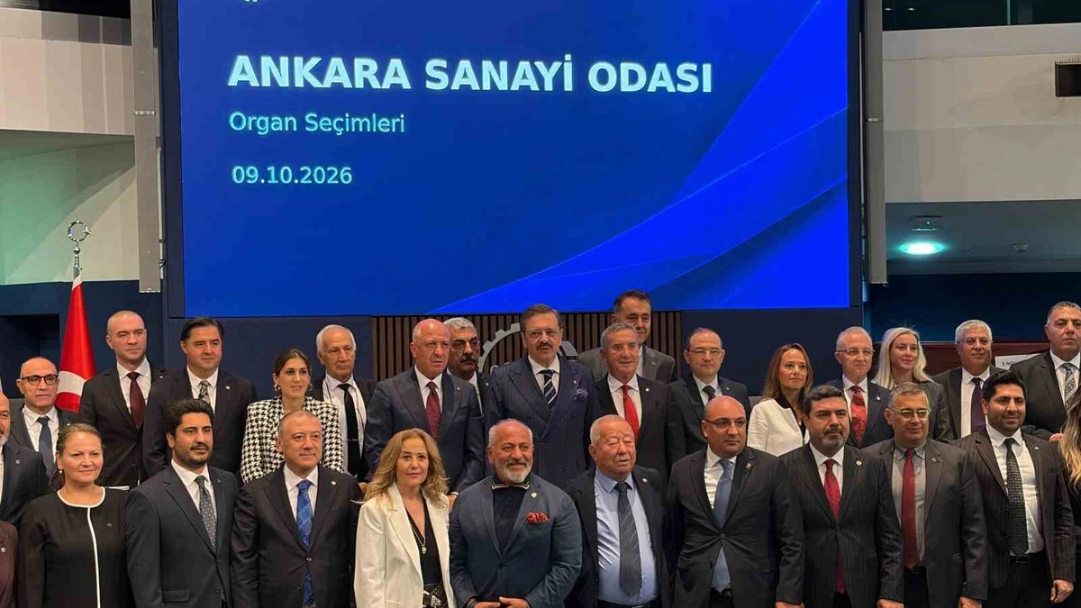 Ankara Sanayi Odası 18. Dönem organ seçimleri için bir araya gelen katılımcılar