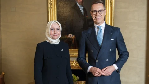 Ayşe Hilal Sayan Koytak ve Finlandiya Cumhurbaşkanı Alexander Stubb