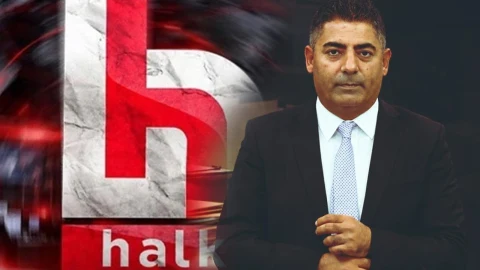 Cafer Mahiroğlu, Halk TV logosunun önünde