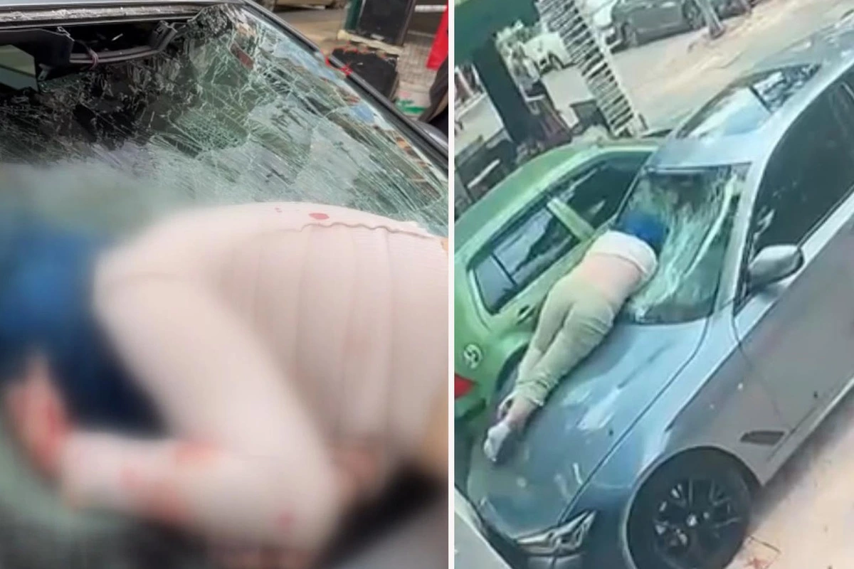 Çankaya’da otelin 6. katından düşen kadının park halindeki otomobilin üzerinde bulunduğu an
