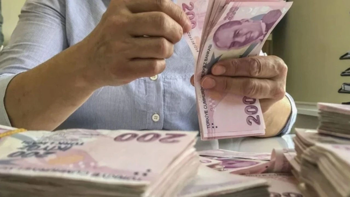 200 liralık banknotları sayan kişi
