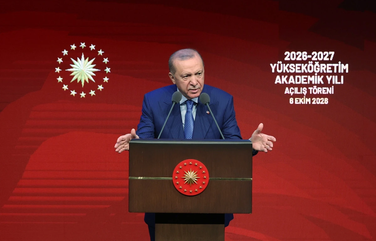 Cumhurbaşkanı Recep Tayyip Erdoğan akademik yıl açılış töreninde konuşuyor