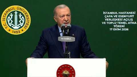 Recep Tayyip Erdoğan, İstanbul Üniversitesi Çapa Yerleşkesi açılış töreninde konuşma yapıyor