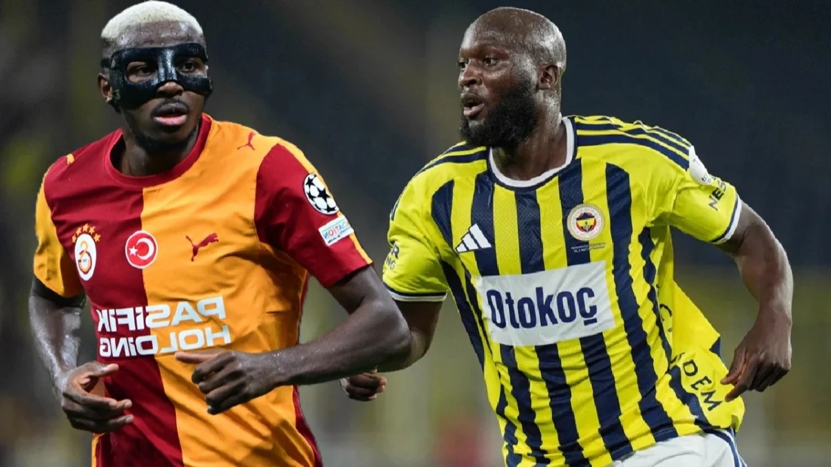 Galatasaray forması giyen Victor Osimhen ile Fenerbahçeli Romelu Lukaku