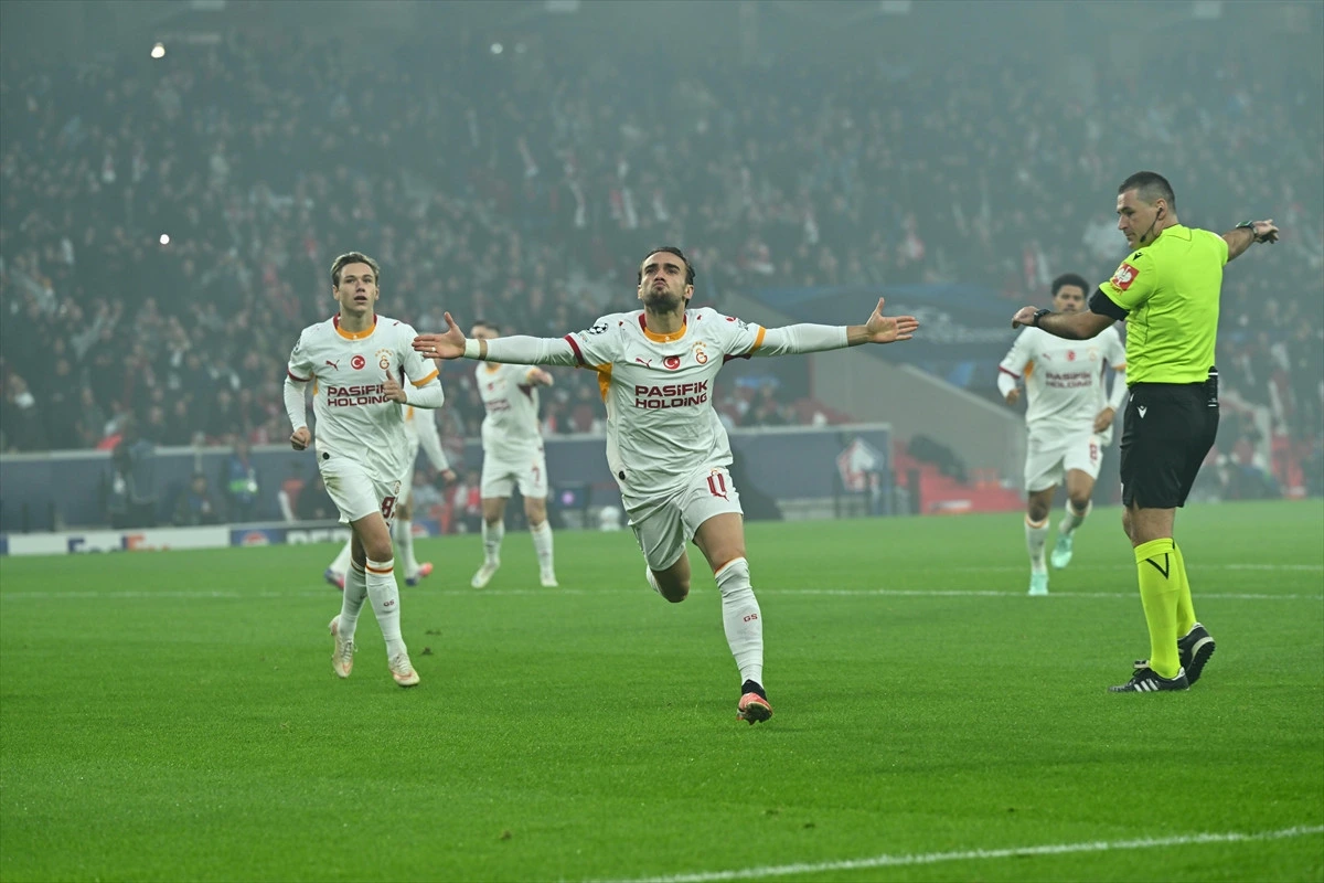Lille karşısında gol sevinci yaşayan Galatasaraylı futbolcular