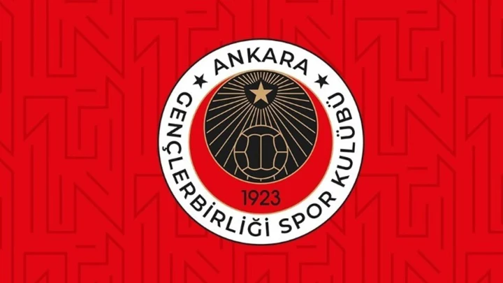 Gençlerbirliği Spor Kulübü arması, kırmızı zemin üzerinde