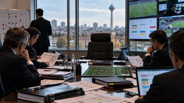 Futbol hakem atamalarının yapıldığı bir toplantı odası