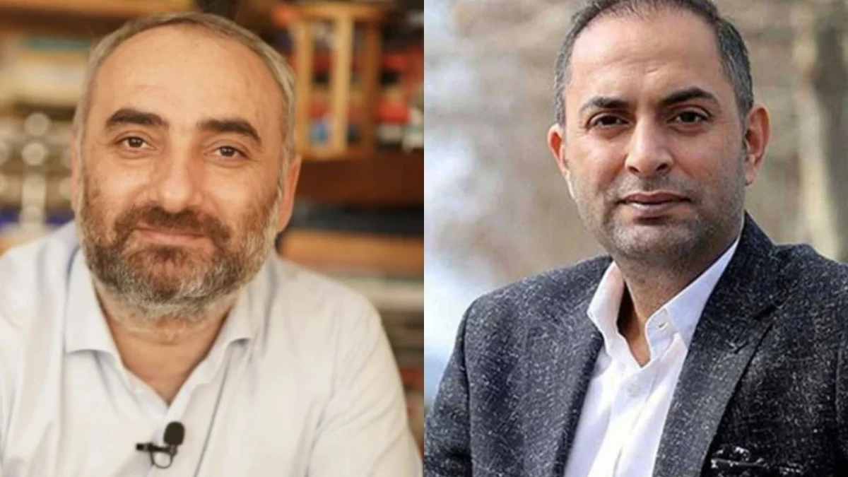 Gazeteciler İsmail Saymaz ve Murat Ağırel’in yan yana portreleri