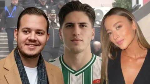 Vahap Canbay, futbolcu Kubilay Kaan Kundakçı ve Aleyna Kalaycıoğlu’nun yan yana yer aldığı görsel