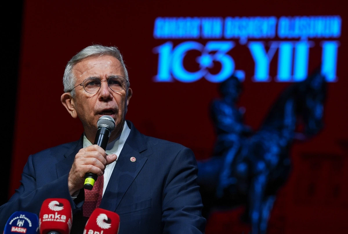 Murat Ağırel’in tutuklanmasına tepki gösteren Mansur Yavaş konuşma yapıyor