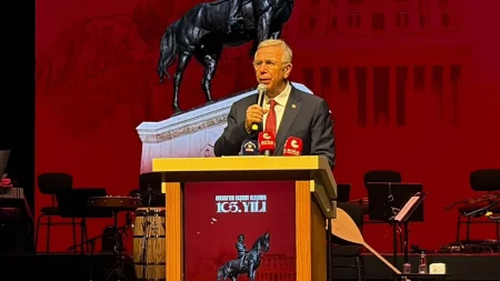 Mansur Yavaş, Ankara’nın başkent oluşunun 103’üncü yılı etkinliğinde konuşuyor