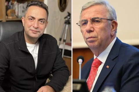 Murat Ağırel ve Mansur Yavaş’ın yan yana portre fotoğrafları