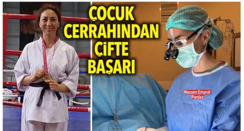 Op. Dr. Nassim Emarat Pardaz, cerrahi kıyafeti ve madalyalarıyla