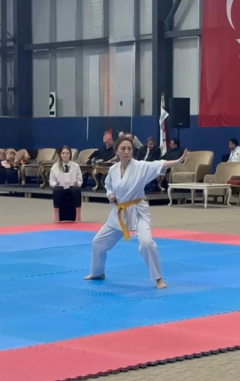Nassim Emarat Pardaz, Budokaido kata müsabakasında hareket yapıyor