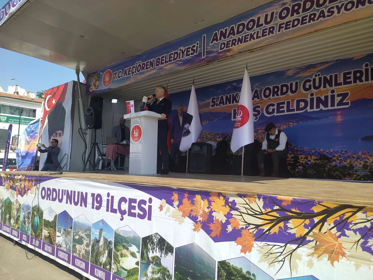5. Ordu Günleri sahnesinde yapılan konuşma