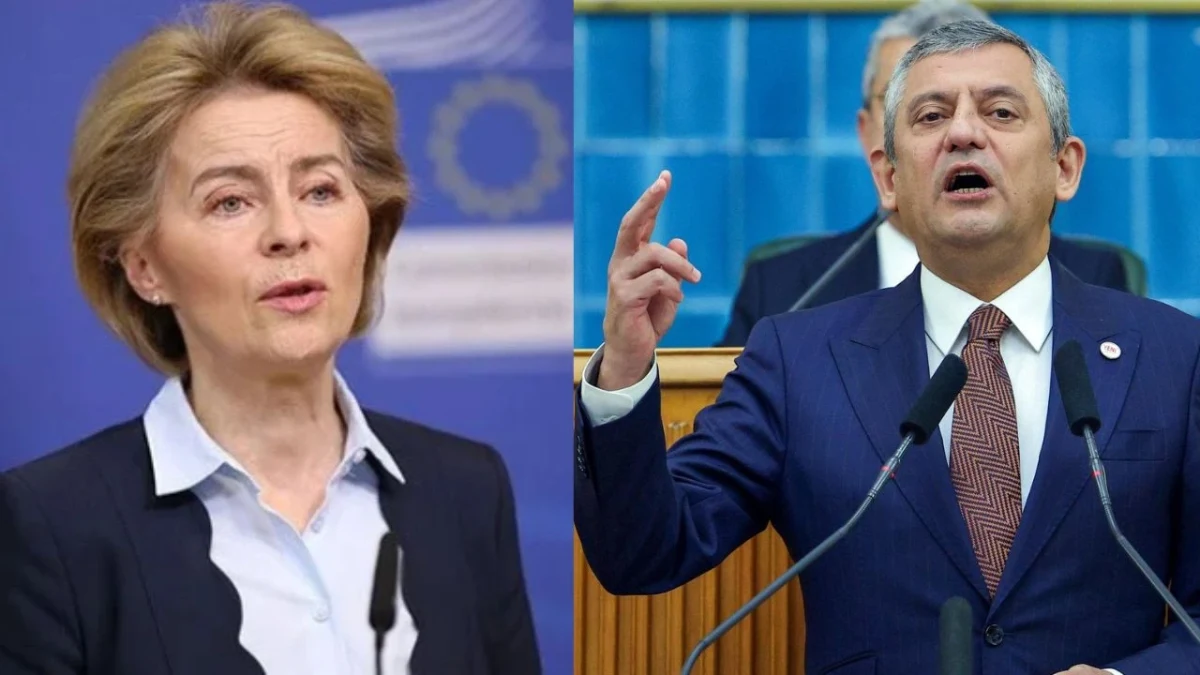 Ursula von der Leyen ve Özgür Özel’in yan yana yer aldığı görsel