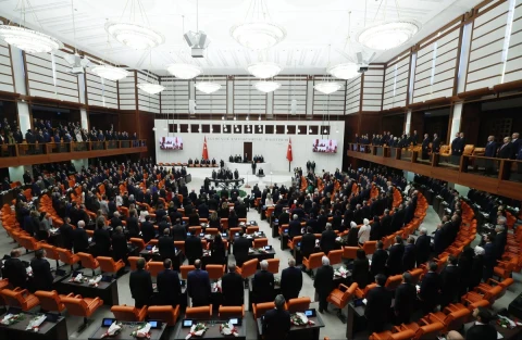 TBMM Genel Kurulu toplantı salonundan görünüm