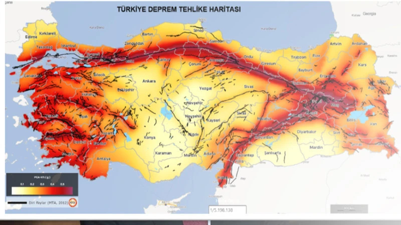 Türkiye Deprem Tehlike Haritası