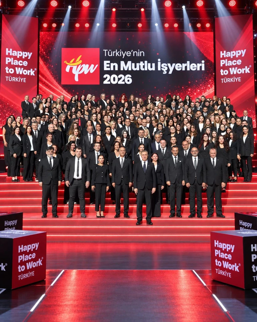 Türkiye’nin En Mutlu İşyerleri 2026 töreninden toplu fotoğraf